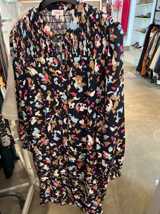 s.Oliver Kleid Mehrfarbig (Dunkelblau, Beige, Weiß, Rosa, Hellblau)