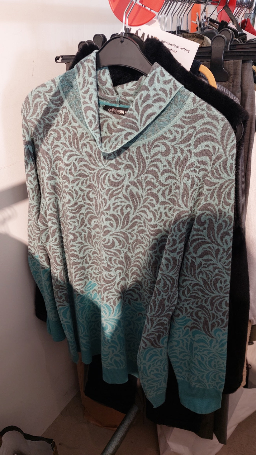Gollelhaug Pullover Türkis und Grau