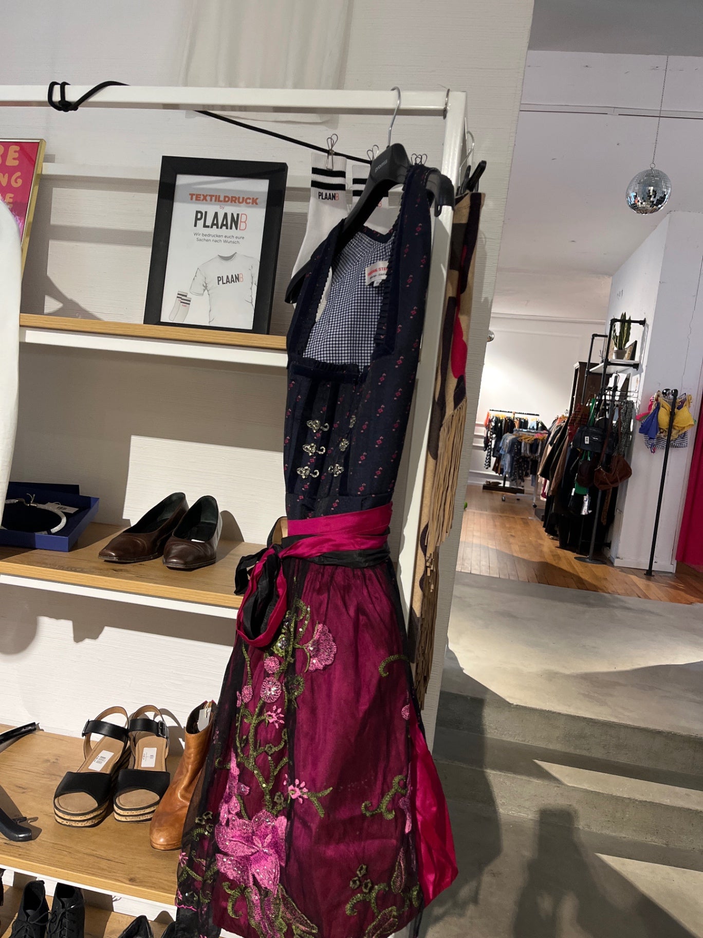 Original steindl  Dirndl Blau und Pink