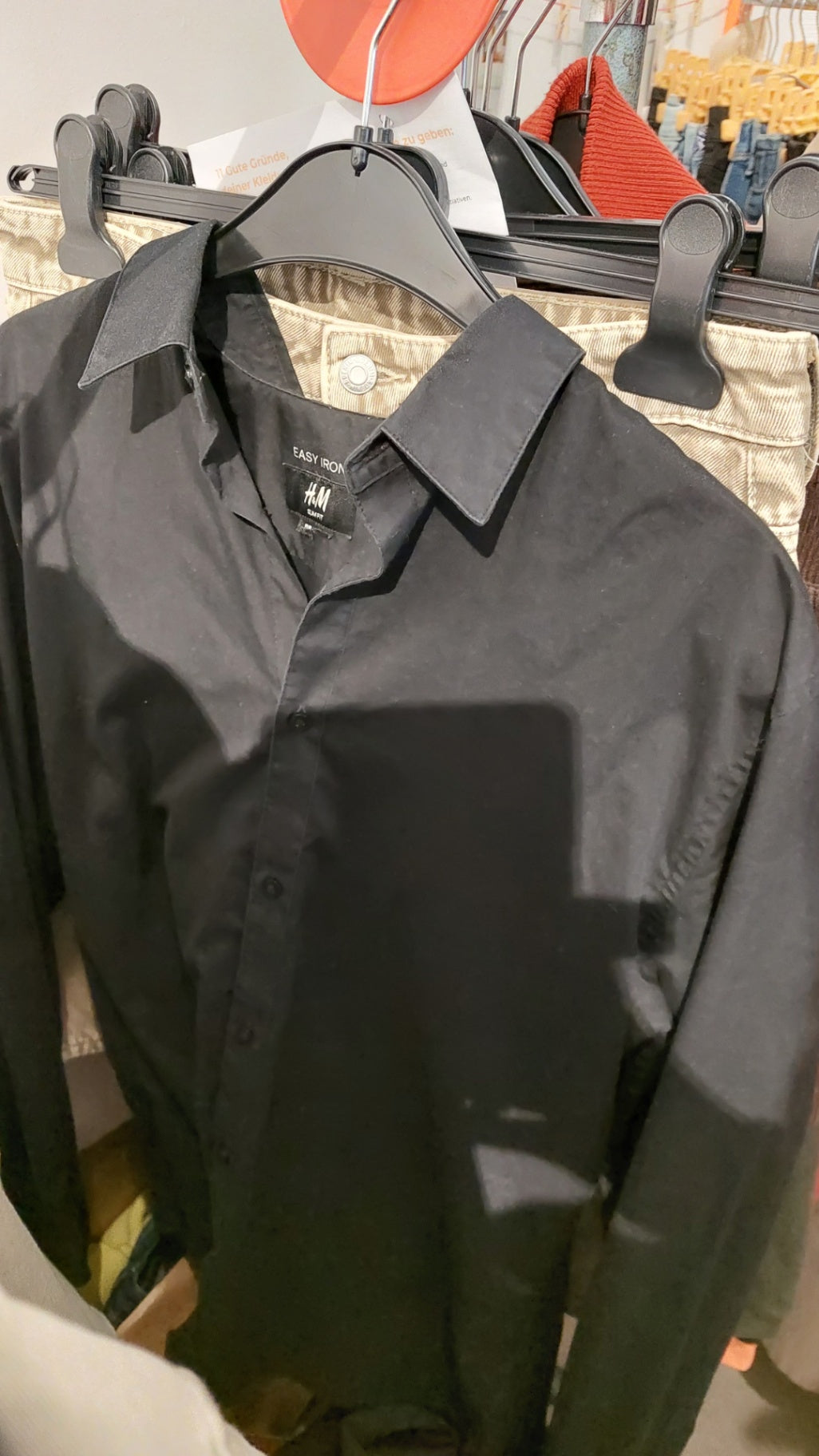 H&M Hemd Schwarz