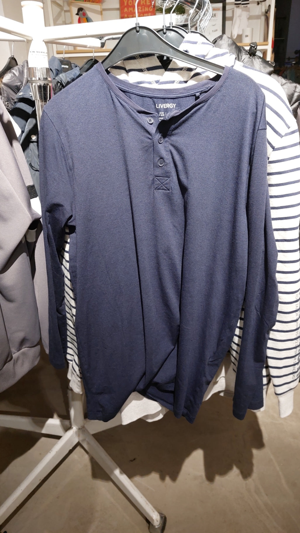 Livergy Langarmshirt Blau