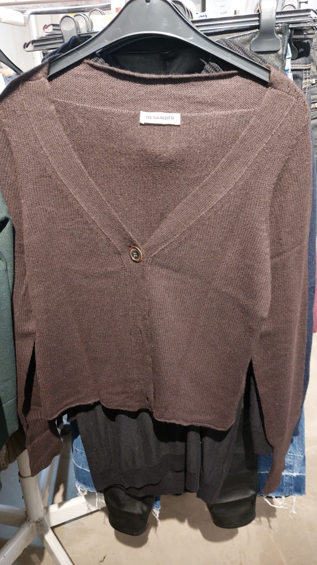 Jil Sander Strickjacke Braun