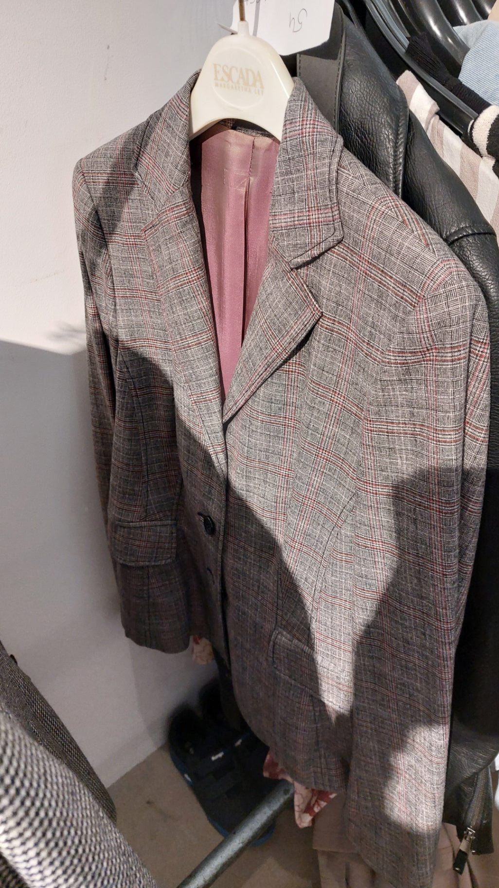 Unbekannt Blazer Grau mit Rot