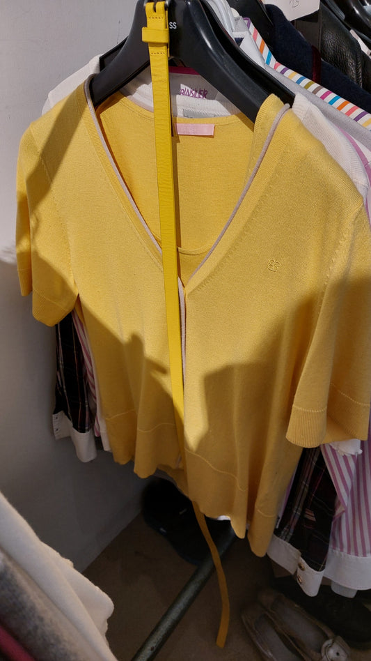 Basler 3-teiliges Set / Top+Jacke+Gürtel Gelb