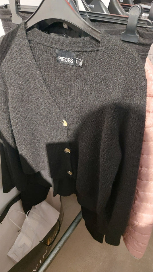 Pieces Strickjacke Schwarz