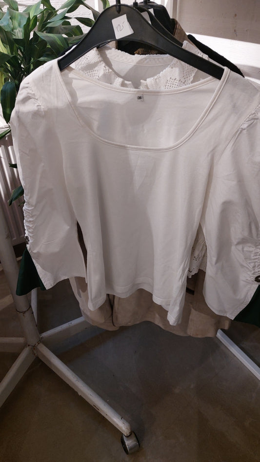 Trachtenbluse Weiß