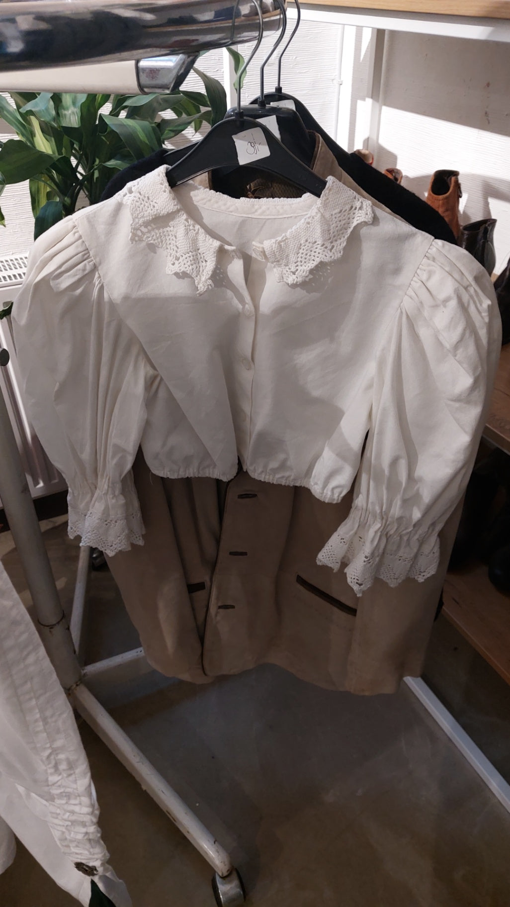 Trachtenbluse Weiß
