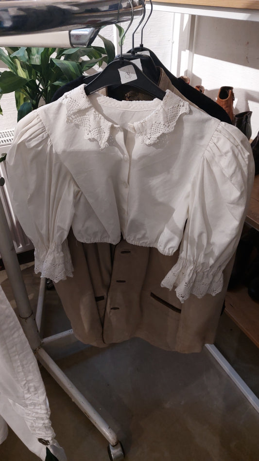 Trachtenbluse Weiß