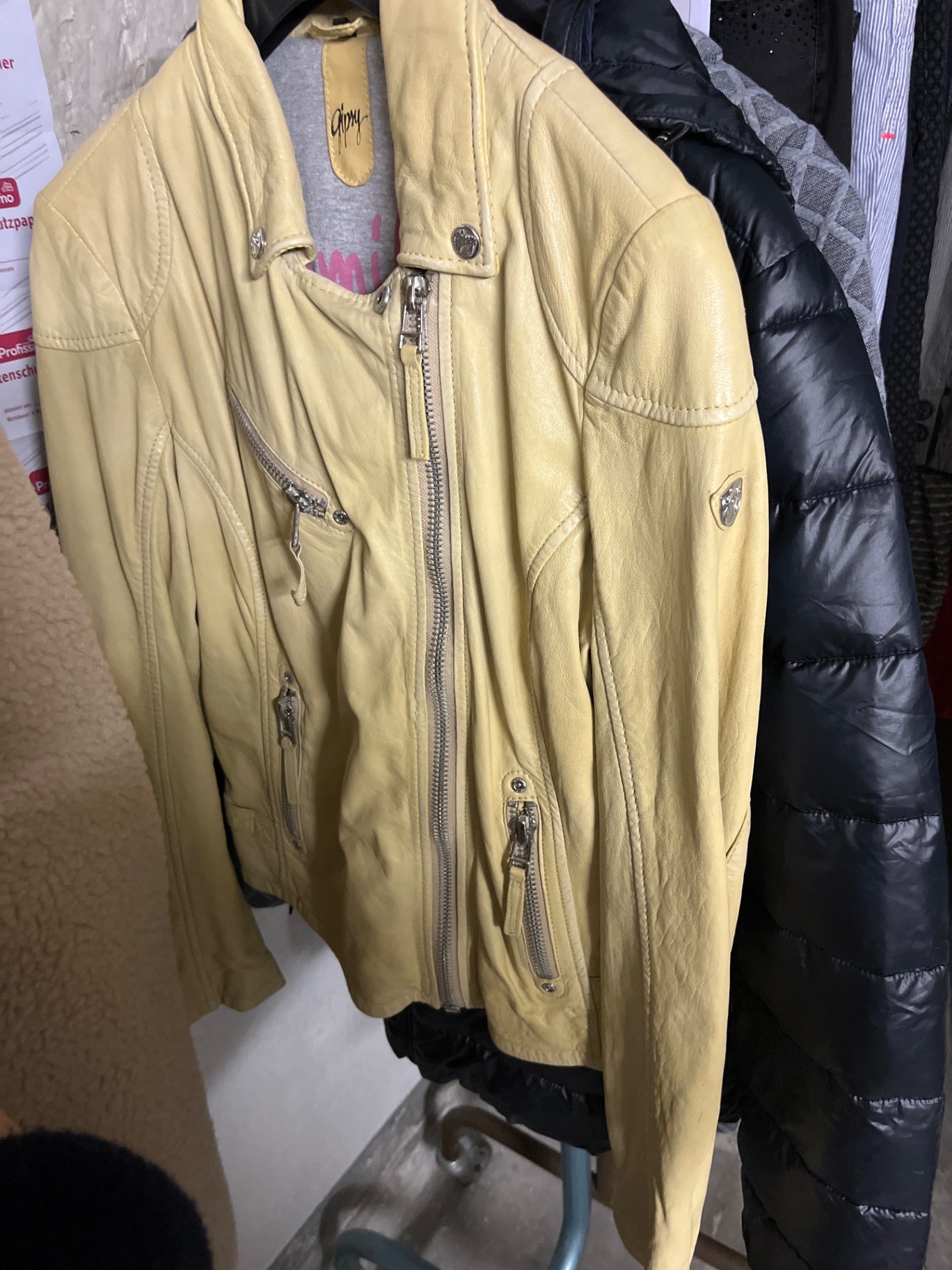 Gipsy Lederjacke Gelb