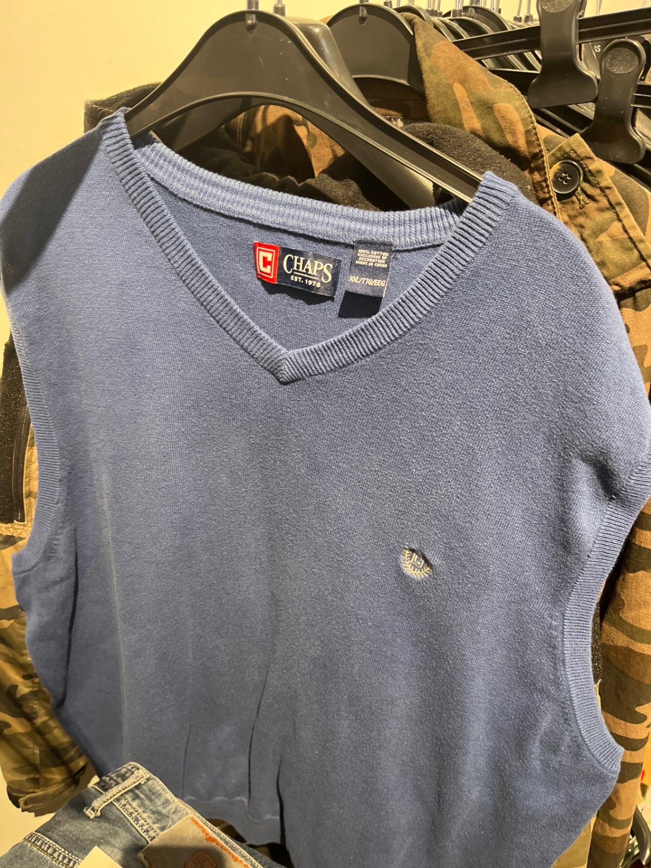 Chaps Vintage Pullunder Blau