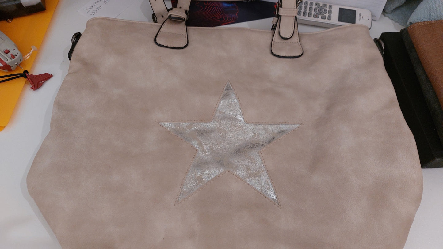 H& D Handtasche Beige