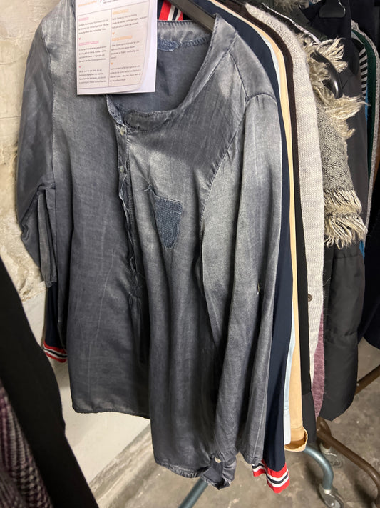 Seide / Baumwolle Bluse Blau