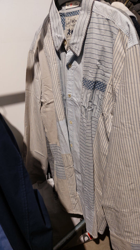 Scotch and Soda Hemd Gestreift, Blau und Beige