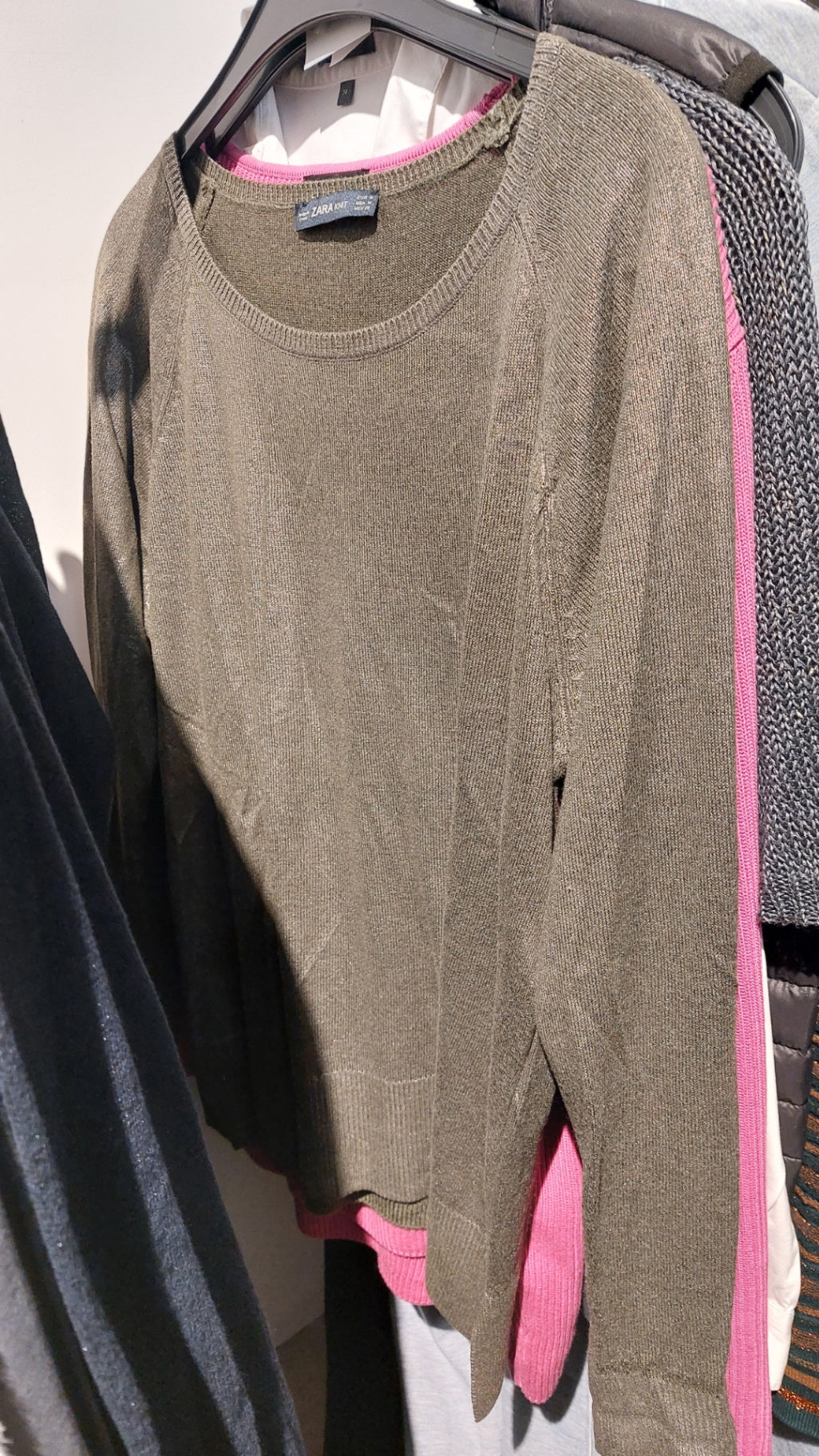 Zara Pullover Olivgrün
