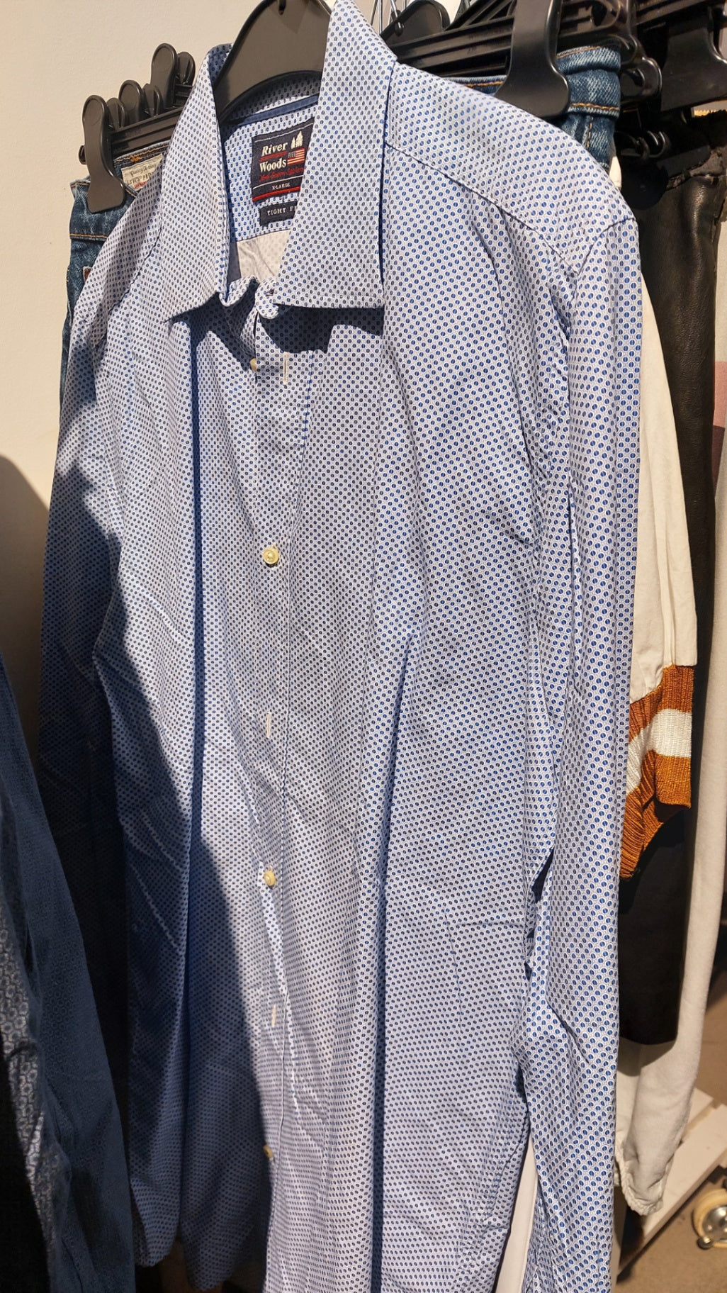 River Woods Hemd Blau