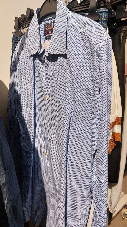 River Woods Hemd Blau
