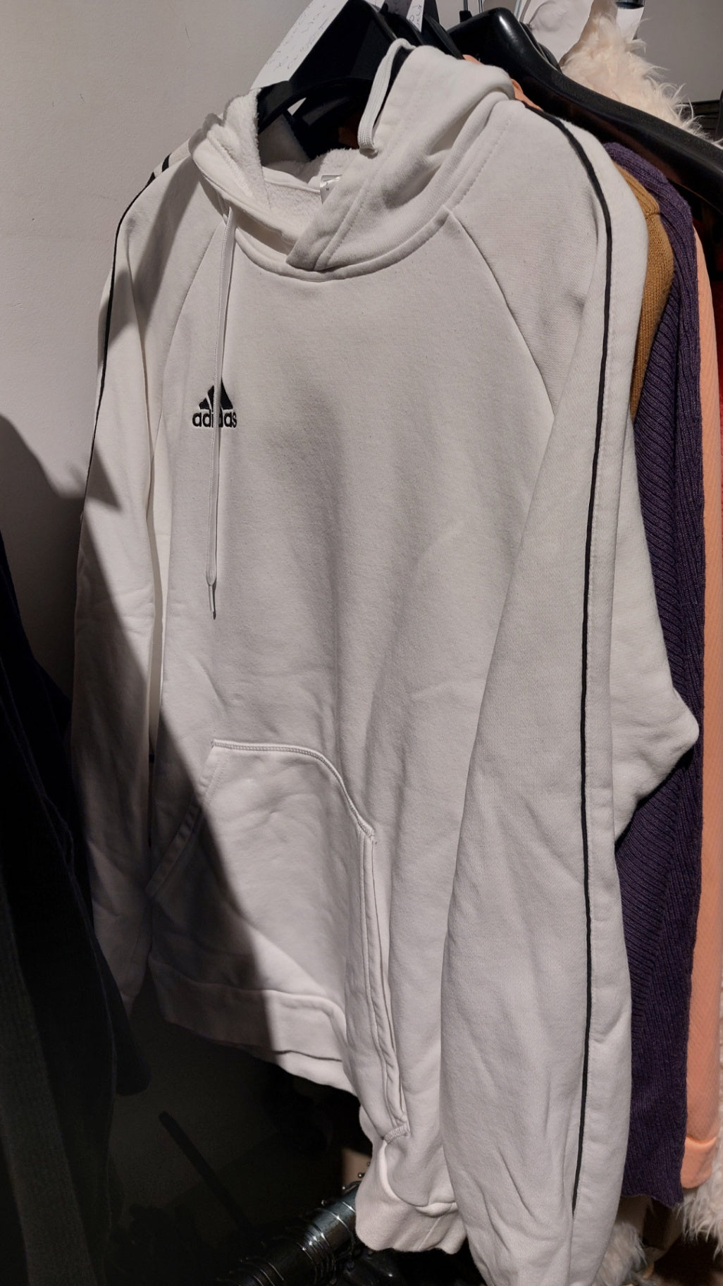 Adidas Hoodie Weiß mit Schwarz B-WARE