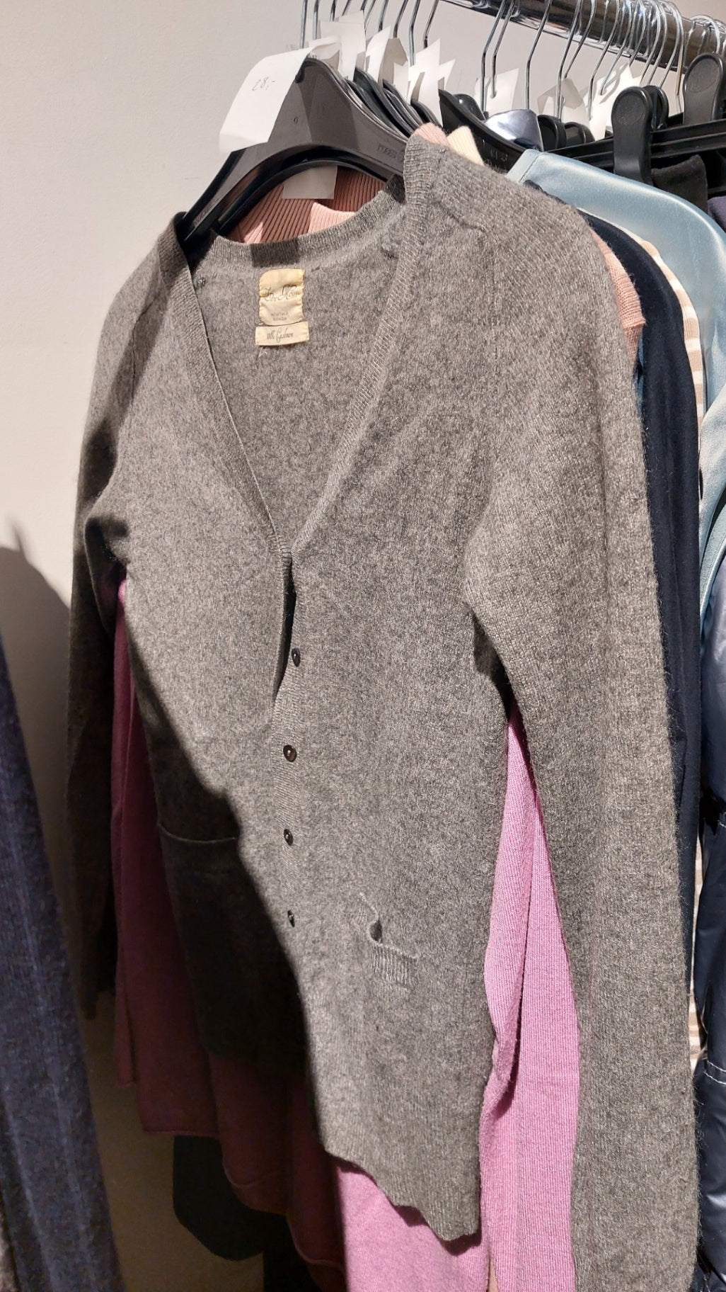 Zara Knit Strickjacke Grau 100%Cashmere
