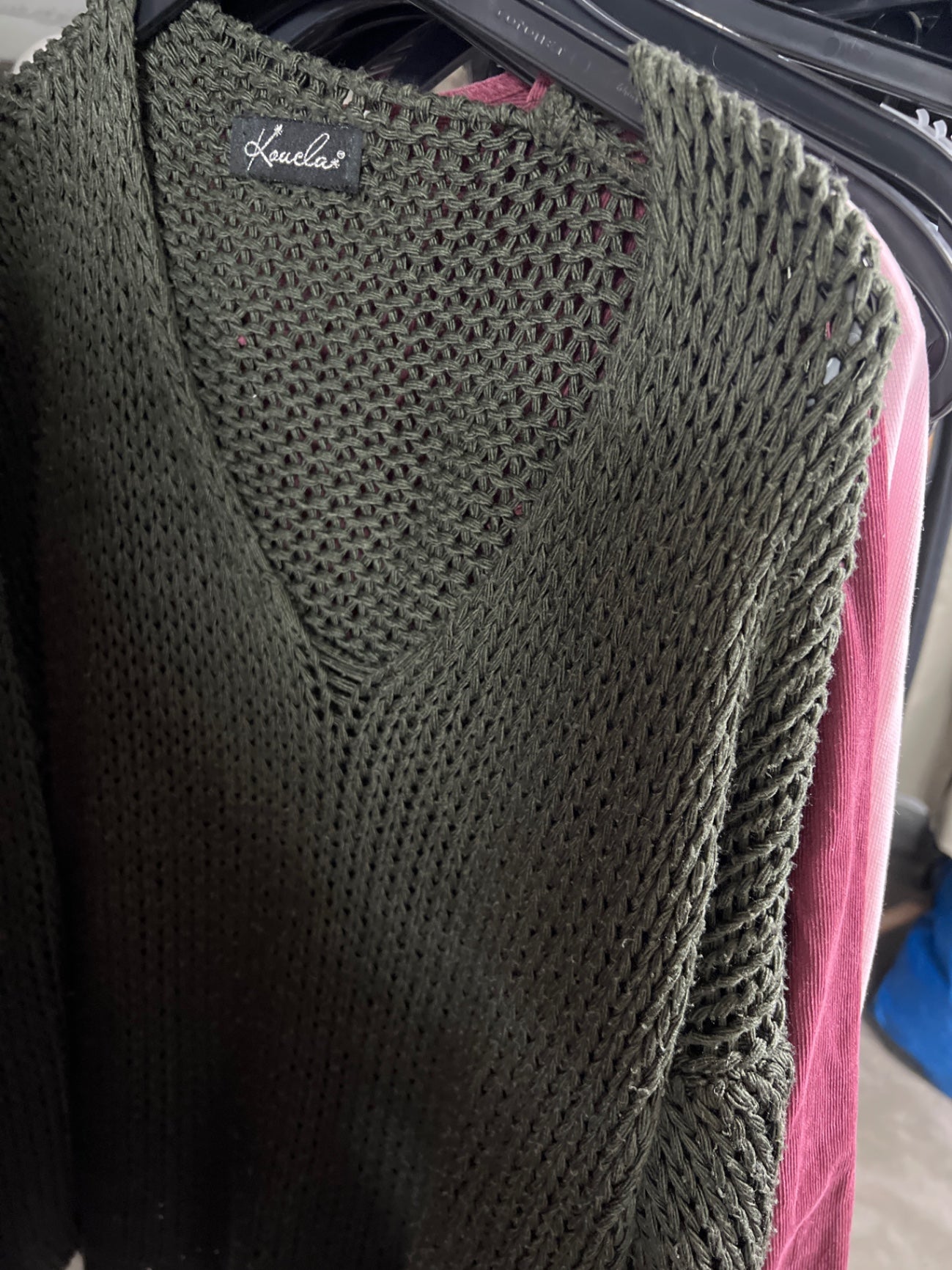 Strick Pullover Olivgrün