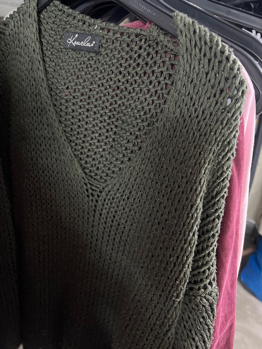 Strick Pullover Olivgrün