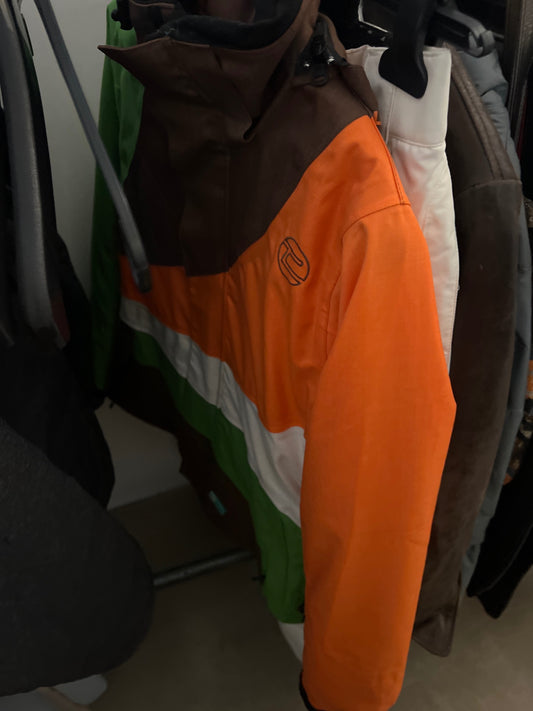Chanex Ski / Winterjacke Orange, Grün, Braun, Weiß