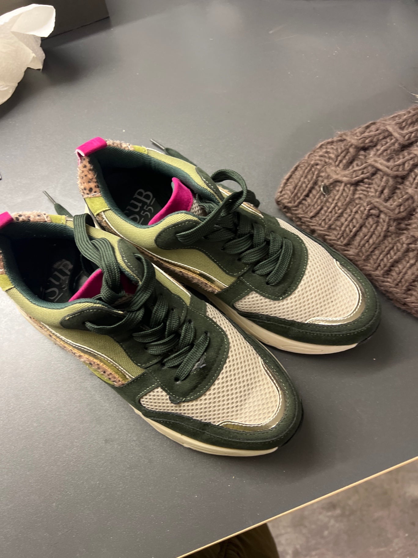 SUB 55 Sneaker Grün, Beige und Pink