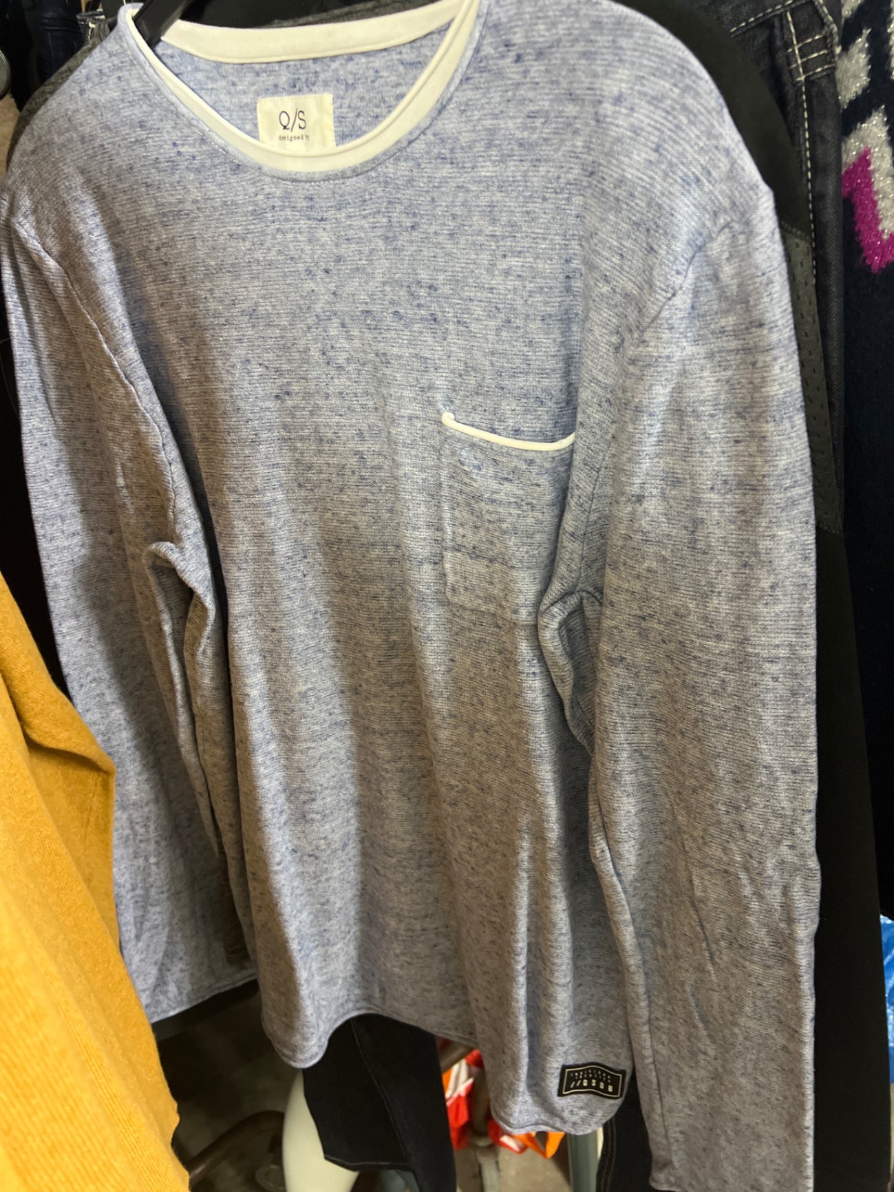 QS Langarmshirt Hellblau