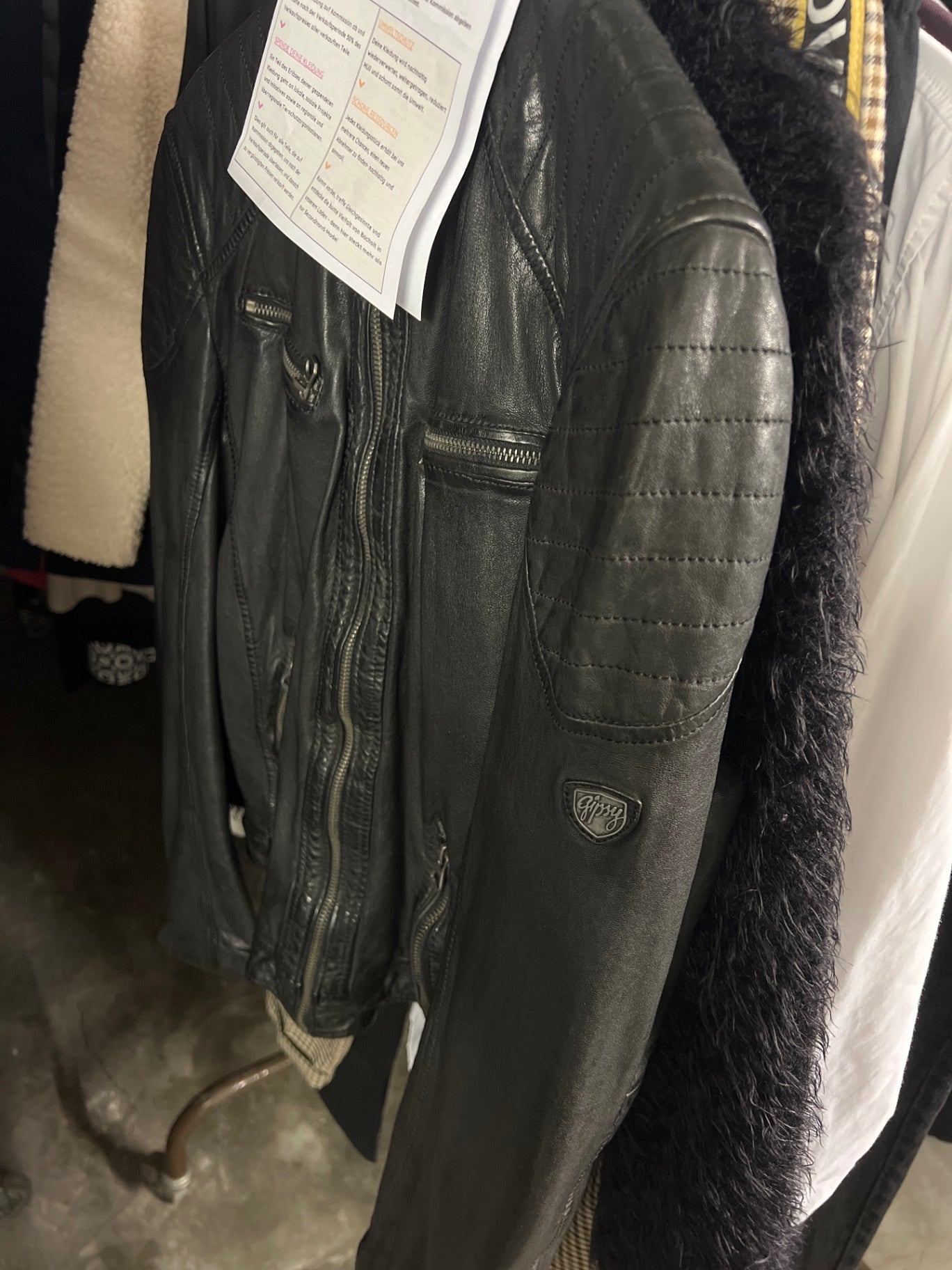 Gipsy Lederjacke Schwarz