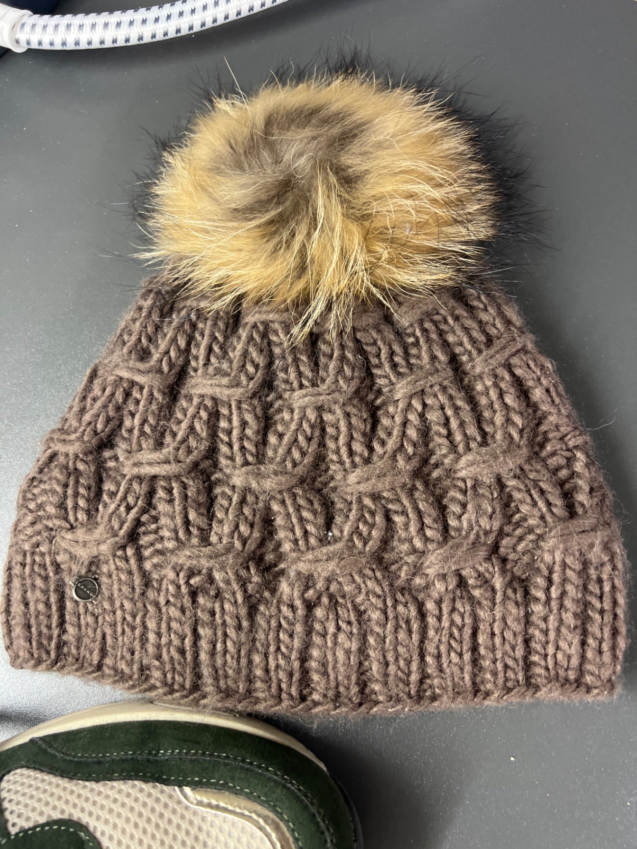 Seeberger Strickmütze Braun