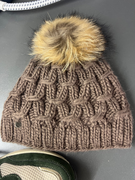 Seeberger Strickmütze Braun