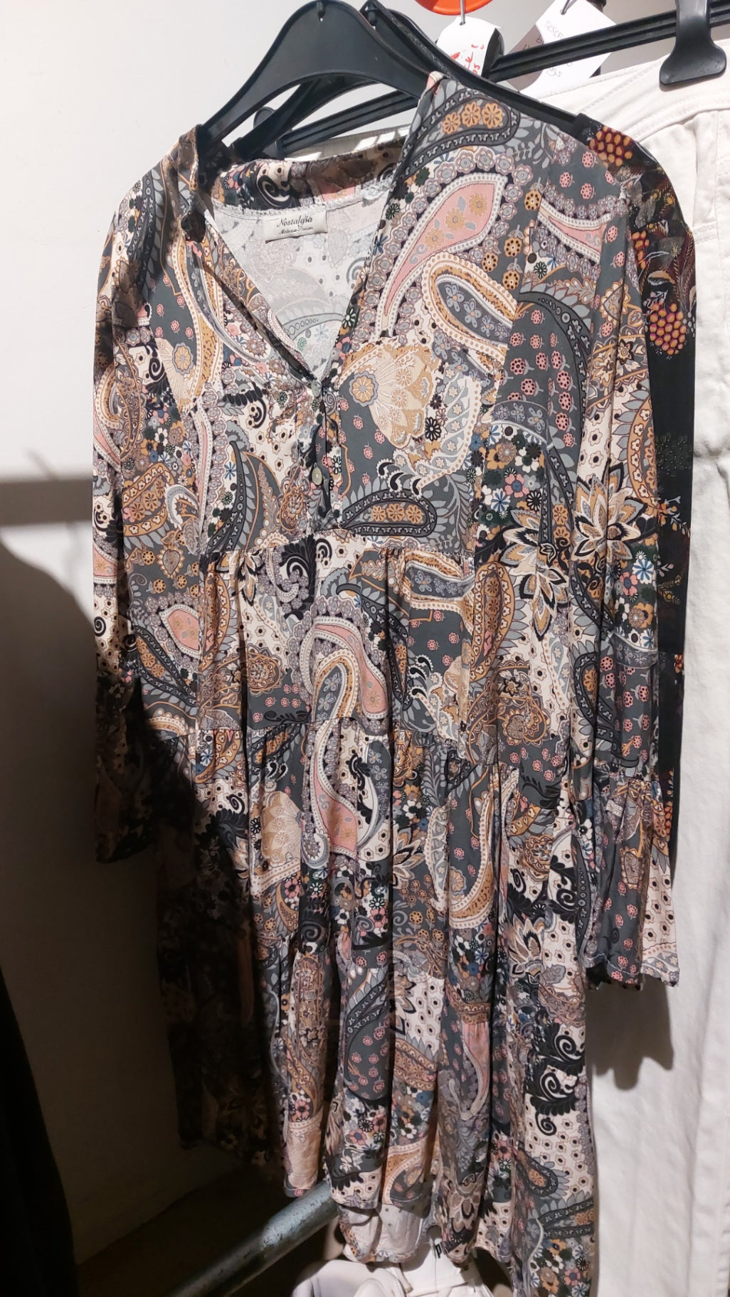 Nostalgie Kleid Mehrfarbig