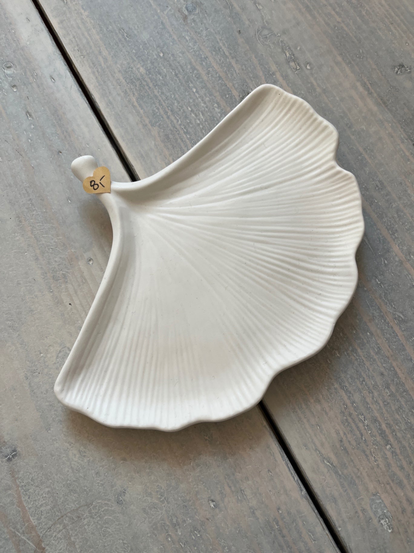 Unbekannt Schale Ginkgoblatt Weiß