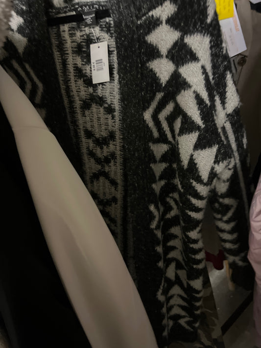 Strickjacke schwarz weiß