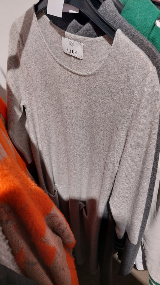 Allude Pullover Grau 100% Kaschmir