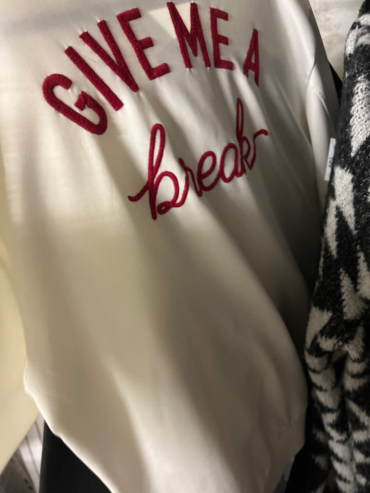 Sweat Jacke Weiß rot