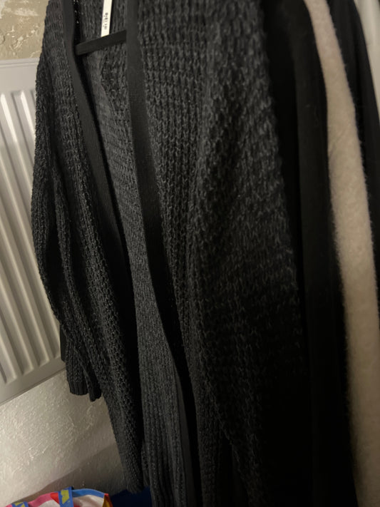 Strickjacke grob Schwarz
