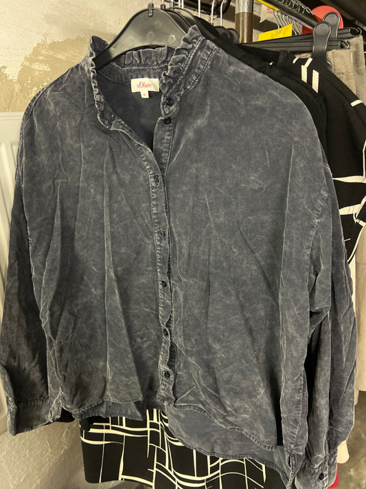 s.Oliver Cord Bluse Grau Größe: S -M