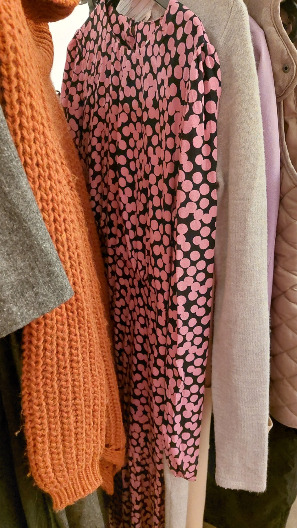 MNG Kleid Schwarz und Rosa Größe: L