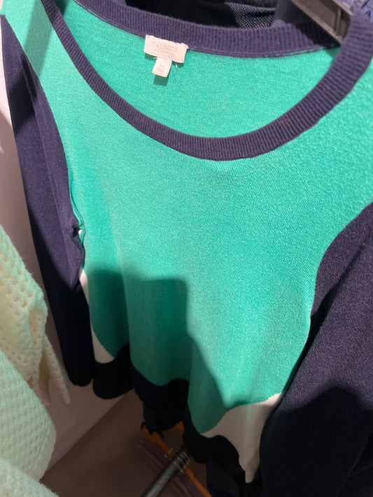 Talbots Pullover Grün und Dunkelblau Größe: M
