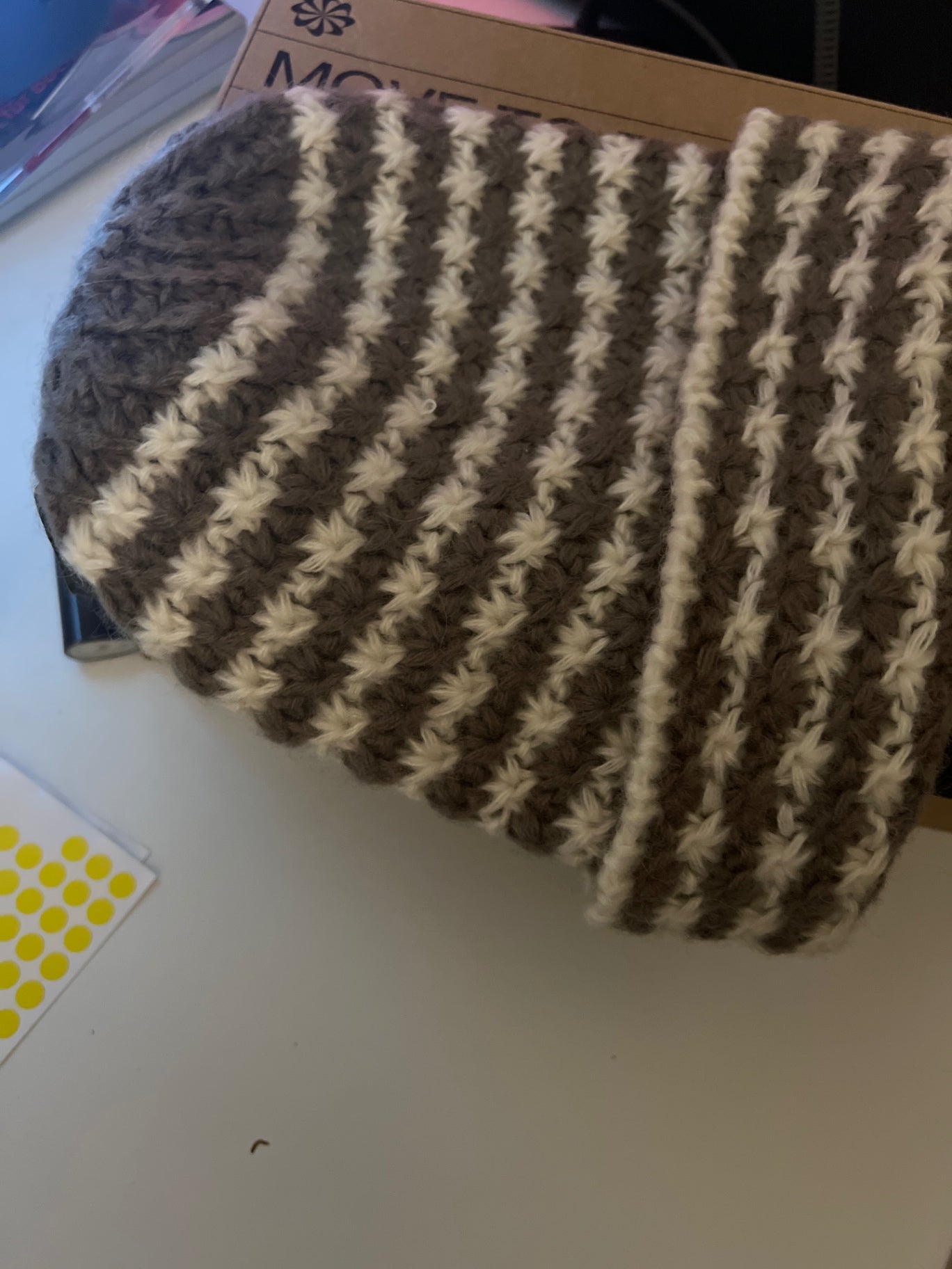 H&M Mütze Braun und Beige 