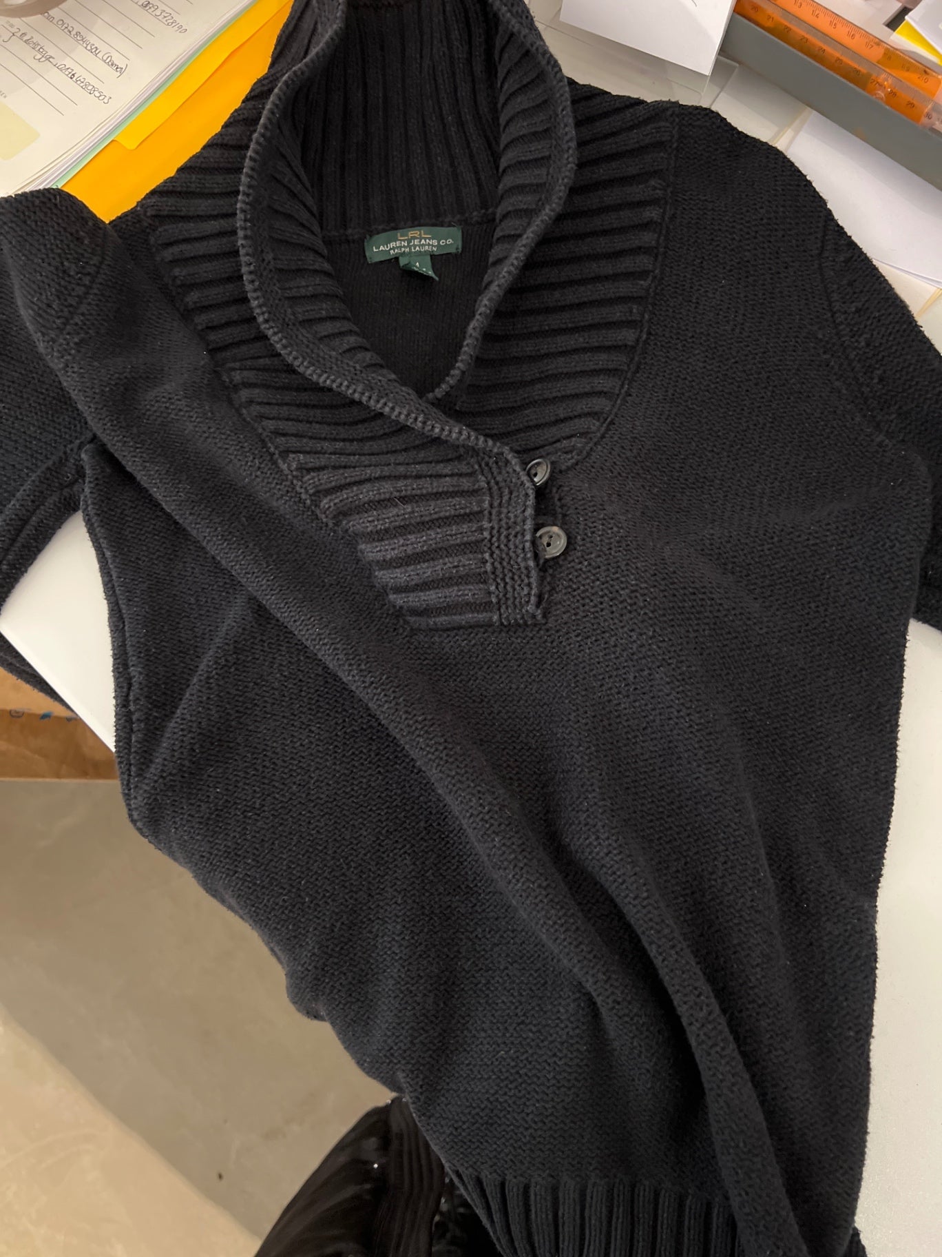 Lauren Jeans Co. Pullover Schwarz Größe: S - M