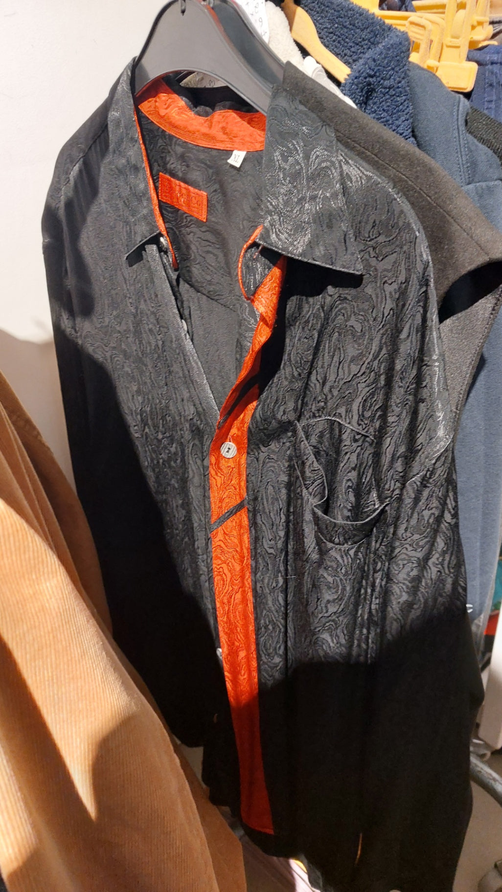 Francis&Co Hemd Schwarz mit roten Akzenten Größe: XL