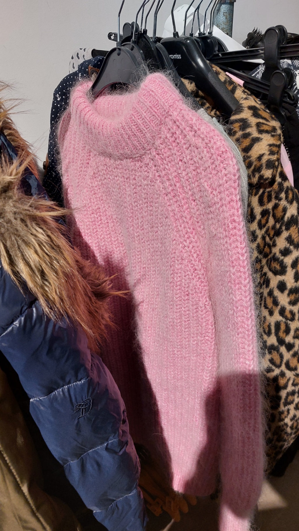 H&M Pullover Rosa mit Alpakawolle Größe: S