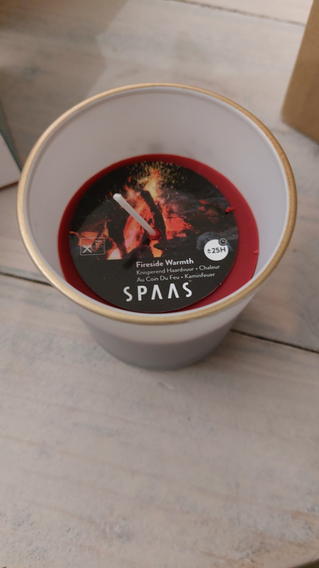 Spaas Kerze "Fireside"
