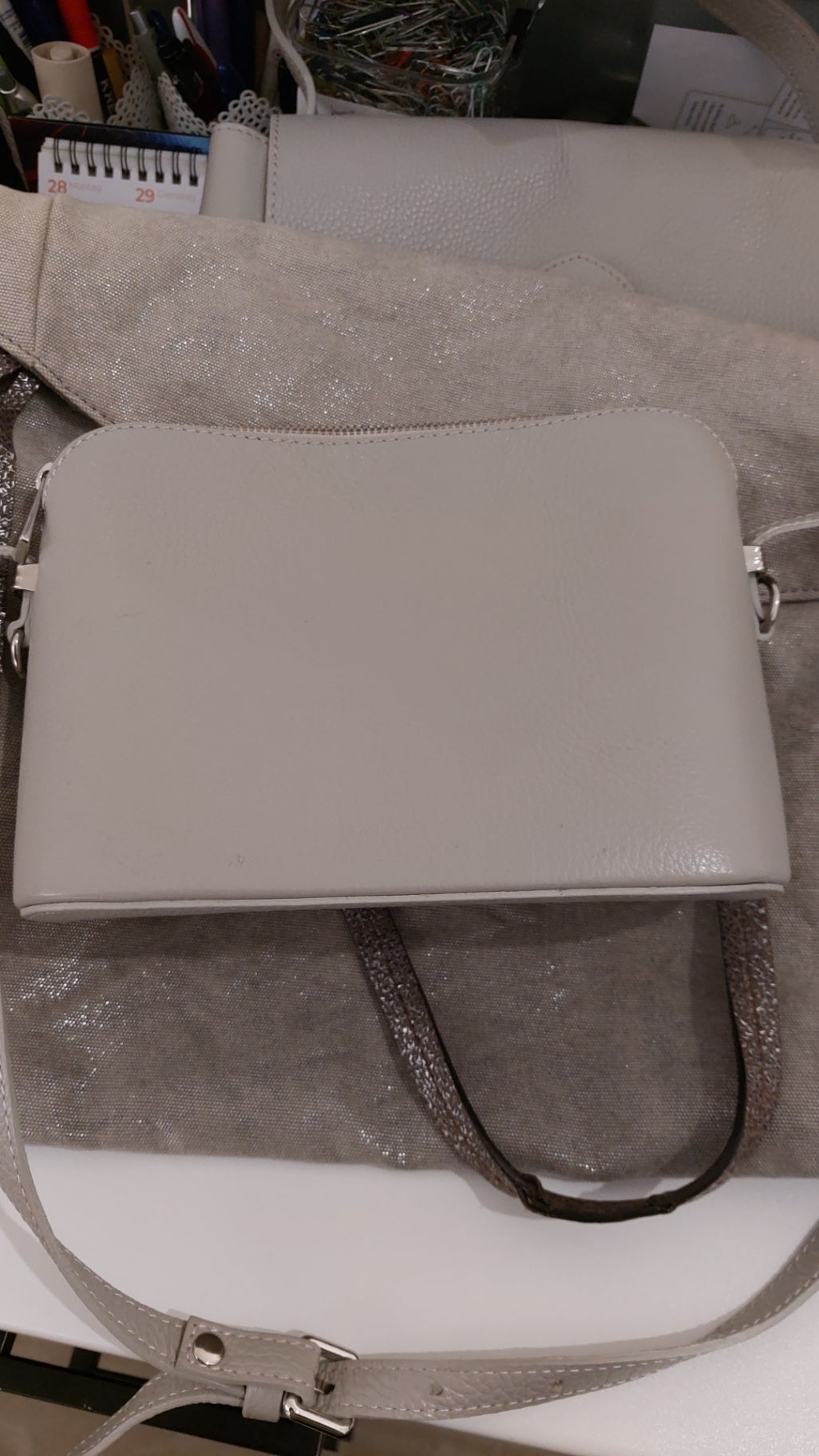 Handtasche Grau Größe: