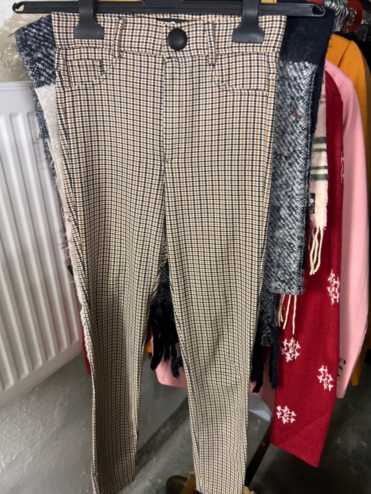 Zara Hose Braun kariert Größe: XS