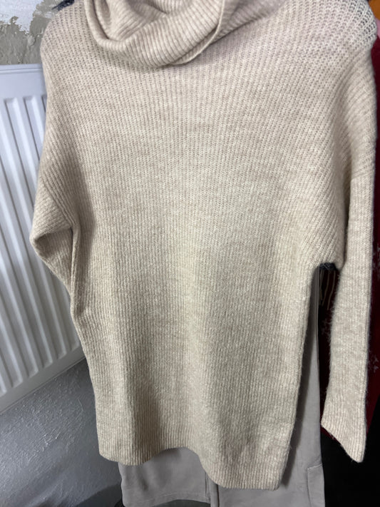 Amisu Pullover Beige Größe: XS