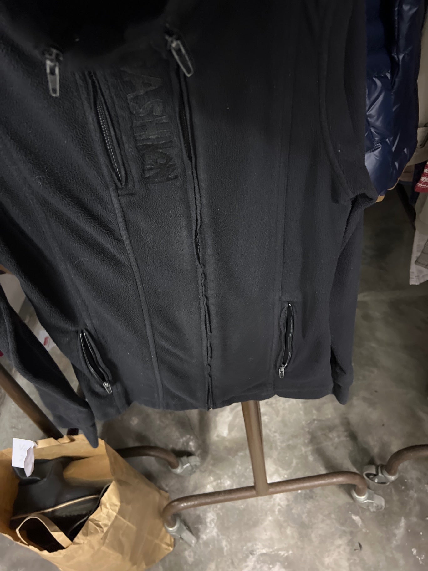 Fließjacke Schwarz Größe: XS