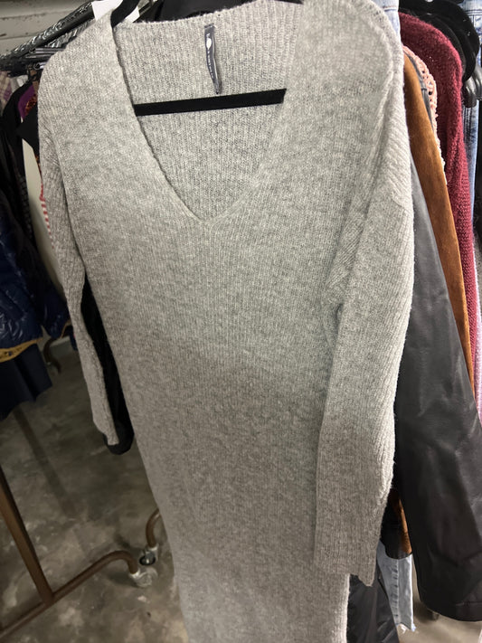Bershka Strickkleid Grau Größe: S