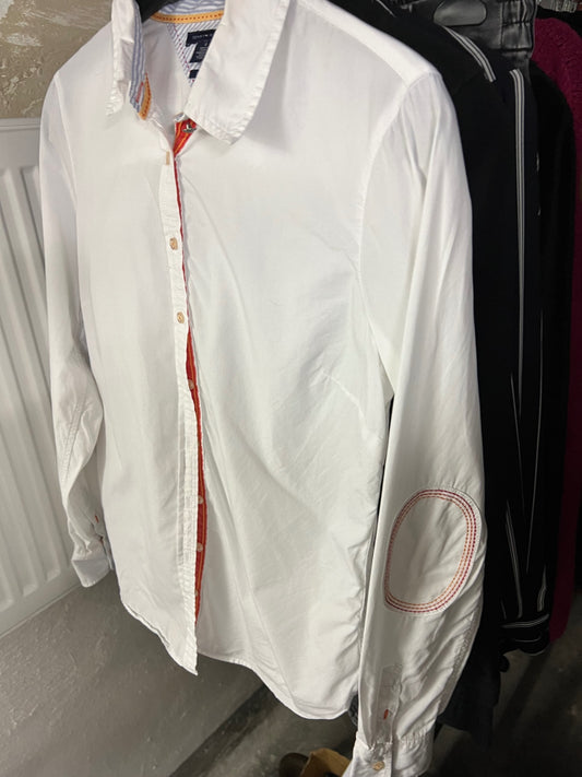 Tommy Hilfiger Damen Hemd Weiß Größe: 8